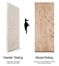 Comparison of Hardie® Siding and Wood Siding.