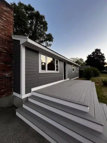 James Hardie Cedarmill siding installed in Newburyport MA, Essex County, by Coastal Windows & Exteriors to enhance curb appeal, durability, and energy efficiency