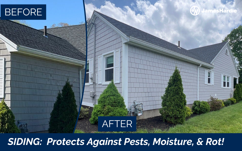 James Hardie siding installation in Beverly MA by Coastal Windows & Exteriors — trusted siding replacement Beverly MA, James Hardie siding Beverly MA, durable siding Beverly MA solutions for North Shore homes.