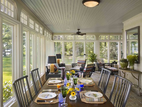 Transom porch windows