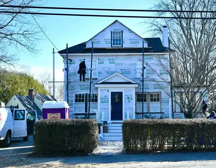 winter siding installation project