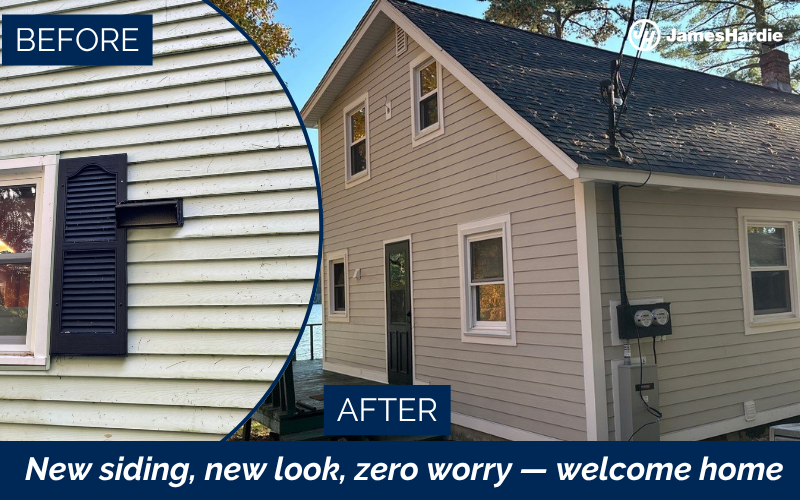 James Hardie siding installation in Lebanon ME by Coastal Windows & Exteriors — trusted siding replacement Lebanon ME, James Hardie siding Lebanon ME, durable exterior siding Lebanon ME solutions for the Maine weather.