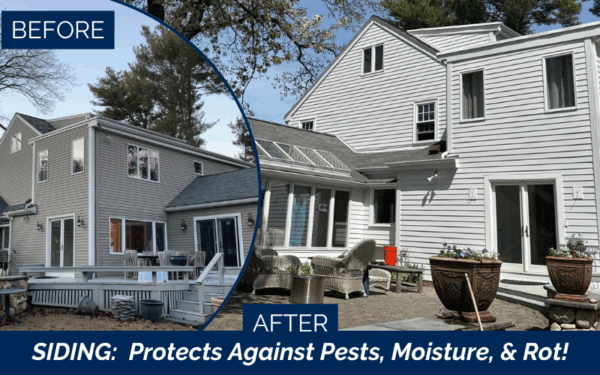 James Hardie fiber cement siding in Arctic White installed on a Weston, MA home by Coastal Windows & Exteriors—offering refined durability and curb appeal for modern New England exteriors.