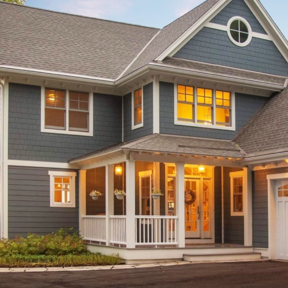 Home with modern windows featured in windows faq for exterior remodeling.